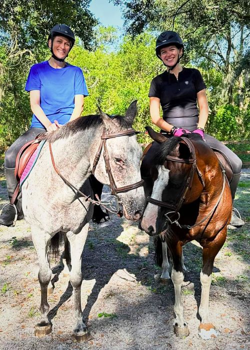 tiffany and krystle on horses